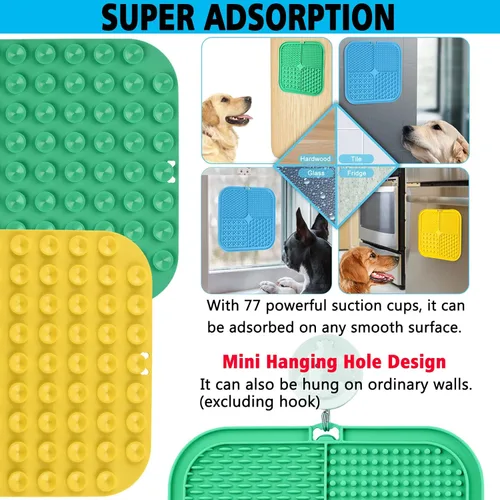 Miniatura 4 de Tapete grande para lamer perros, tapete grande para lamer perros con ventosas para la ansiedad, tapete para lamer perros con mantequilla de maní