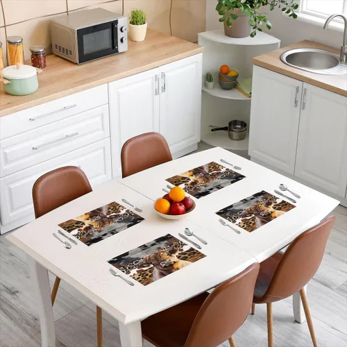 Miniatura 3 de Highland Cow - Manteles individuales para mesa de comedor, 18 x 12 pulgadas, diseño de ganado de las montañas, lavables, manteles individuales