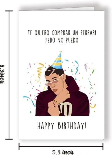 Miniatura 2 de Tarjeta de cumpleaños humorística de Bad Bunny, tarjeta de felicitación de cumpleaños traviesa, preciosa tarjeta de feliz cumpleaños para él y ella