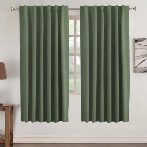 Miniatura 20 de Turquoize Cortinas Opacas para Tratamiento de Ventana con Trabillas Traseras para Sala de Estar/Dormitorio, Tratamientos de Ventana con Aislamiento