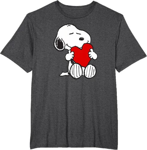 Miniatura 20 de Peanuts Camiseta de San Valentín Snoopy Hugging Heart, Negro