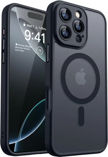 Miniatura 21 de CANSHN Funda magnética compatible con iPhone 17 Pro, mejorada [protección completa de la cámara] [compatible con Magsafe] [mate translúcido] funda