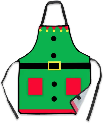 Miniatura 2 de Remimi Juego de 2 delantales de Navidad, impermeables, delantales de chef de cocina a juego para padres e hijos