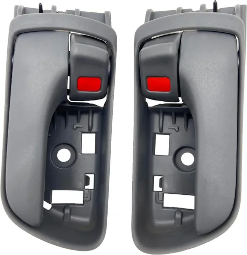 Cheriezing Tirador de puerta interior gris compatible con Sienna 2004-2010 mango interior repuesto # 69206-AE010 FL, 69205-AE010 FR Juego de 2