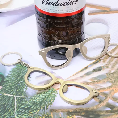 Miniatura 5 de yueton 2 unids gafas de sol abrebotellas llavero aleación novedad creativa cerveza vino abrebotellas fiesta favores mochila colgante