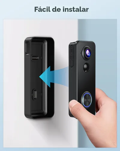 Miniatura 9 de XTU - Timbre de batería, video de 180° de arriba a abajo, vista en vivo con conversación bidireccional, sin costo mensual, Wi-Fi de 2.4G con timbre