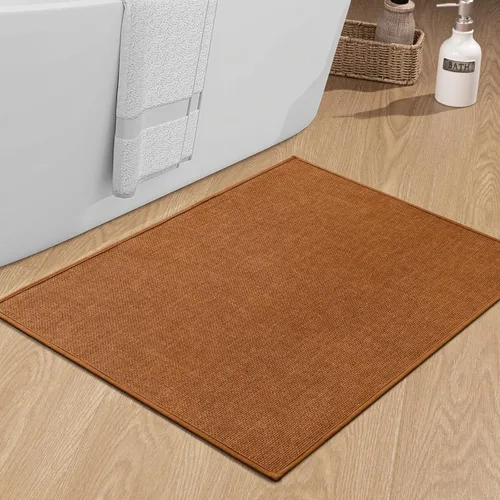 Miniatura 83 de chakme Alfombras de Baño 24x17, Alfombra de Baño Ultra Delgada Antideslizante Pequeña de Secado Rápido Absorbente para Piso de Baño