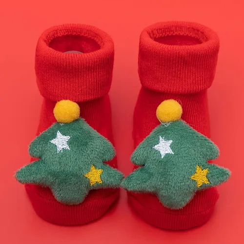 Miniatura 2 de Calcetines de Navidad para recién nacidos, de dibujos animados, para invierno, gruesos, antideslizantes, para el suelo, productos para bebés