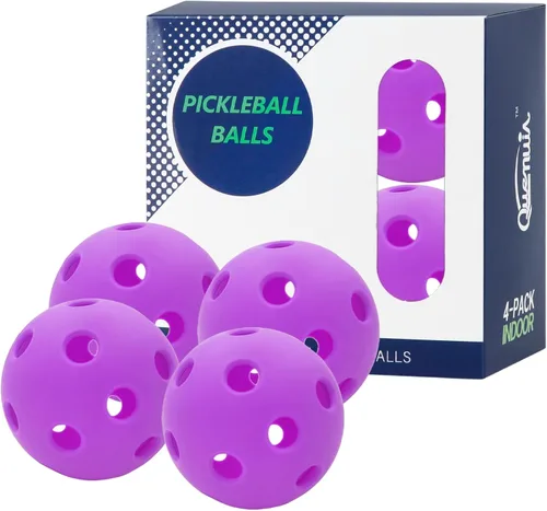 Pelotas de pickleball para interiores, 26 agujeros, aprobadas por USAPA, paquete de 4 bolas de pepinillo de alto rebote, regalos de pickleball para