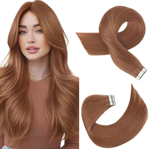 Miniatura 39 de Moresoo Extensiones de cabello humano real con cinta adhesiva, sin costuras, #1 negro azabache, 20 piezas, 1.76 oz (50 g), 24 pulgadas