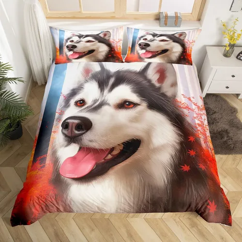 Miniatura 9 de Erosebridal Juego de ropa de cama de Navidad para niños, tamaño individual, funda de edredón de animales lindos para niños y niñas, decoración