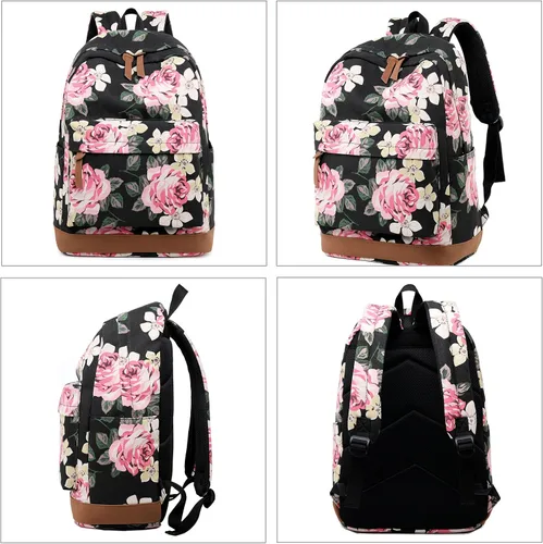 Miniatura 2 de Abshoo - Mochila de lona con lunares, juego de 3 mochilas para adolescentes y niñas