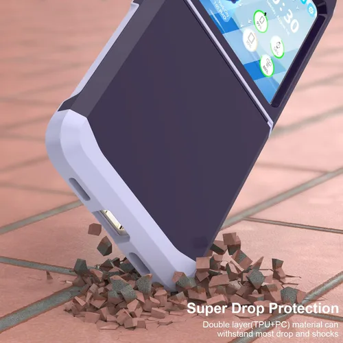 Miniatura 5 de Funda diseñada para Galaxy Z Flip 5 con protección de bisagra para Samsung Flip 5, resistente a prueba de golpes, funda protectora de cuerpo