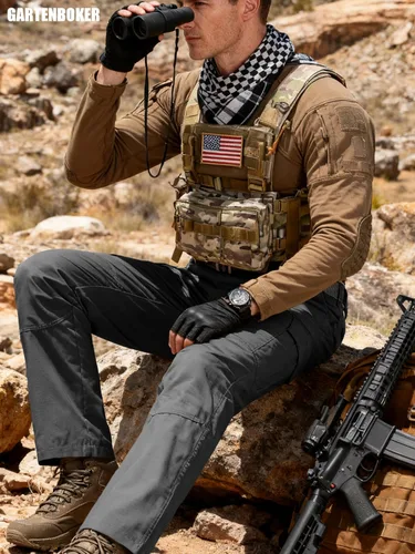 Miniatura 3 de Men's Tactical Pants Lightweight Water Resistant Cargo Pants Flex Ripstop EDC Work Hiking Outdoor Pants