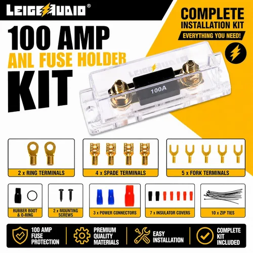 Miniatura 3 de Kit de cableado de amplificador de calibre 4 Ture 4 AWG, kit de cableado de instalación de amplificador - El kit de cableado de subwoofer