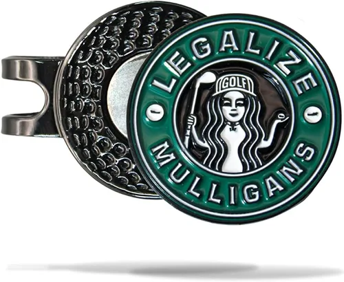 Miniatura 28 de MULLIGAN HOOLIGAN® Marcador de pelota de golf + clip magnético para sombrero Esmalte de alta calidad Regalo divertido para los amantes del golf