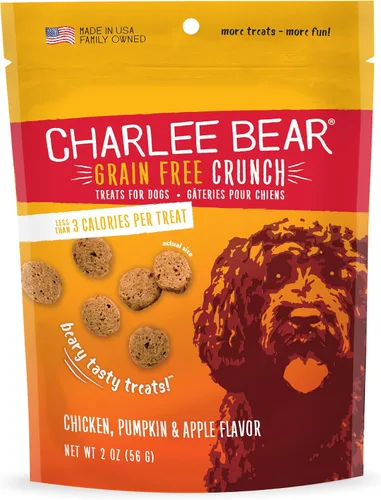 Miniatura 9 de Charlee Bear Crunch - Golosinas para perros sin granos, pavo, batata y manzana, bolsa resellable de 8 onzas, golosinas de entrenamiento bajas
