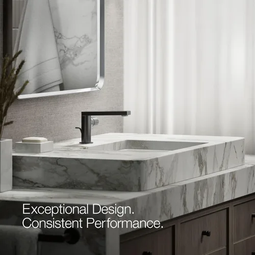Miniatura 4 de Kohler 73050-7-BL Composed Grifo de lavabo de baño con mango cilíndrico, 1.2 gpm, negro mate