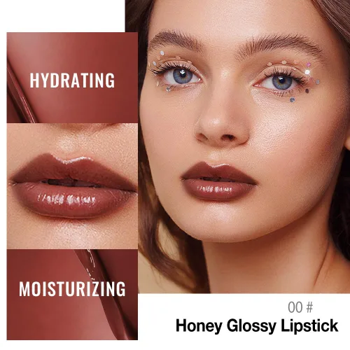 Miniatura 2 de Kaely Honey Lipstick Bálsamo Labial Tintado, Lápiz Labial de Brillo Hidratante para Mujeres con Labios Secos, Maquillaje Hidratante Nutritivo