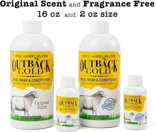 Miniatura 6 de Lavadora de lana Outback Gold, 16 oz, compatible con lavadoras de carga frontal, a base de plantas, sin perfume, sin fragancia, detergente de pH