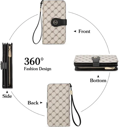 Miniatura 7 de BOSTANTEN Maletín para portátil de 15.6 pulgadas para mujer, bolso de piel auténtica y cartera de cuero genuino de gran capacidad