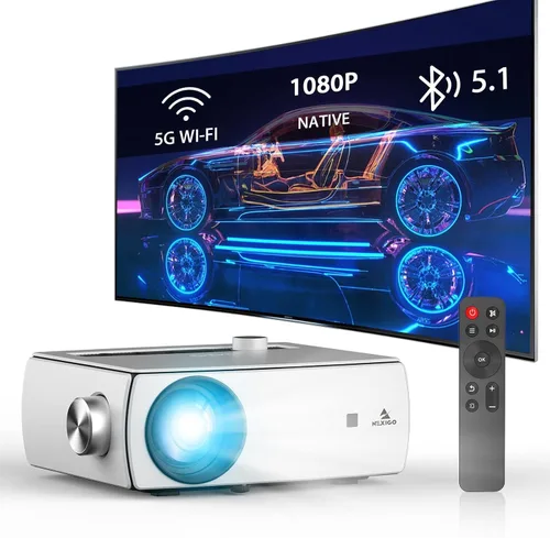 Miniatura 10 de NexiGo Proyector PJ40 (Gen 3) con WiFi y Bluetooth, calibrado D65, nativo 1080P, compatible con 4K, proyector para películas al aire libre