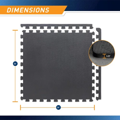 Miniatura 2 de Marcy Alfombrilla de espuma EVA que se entrelaza, azulejos antideslizantes de alta densidad para equipos de fitness, cojín de entrenamiento