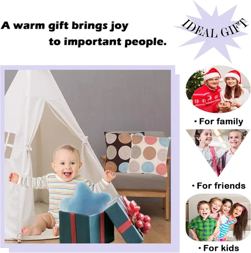 Miniatura 6 de zhidiloveyou Almohada de peluche con forma de estrella azul, lindo juguete para niños, 15.7 pulgadas