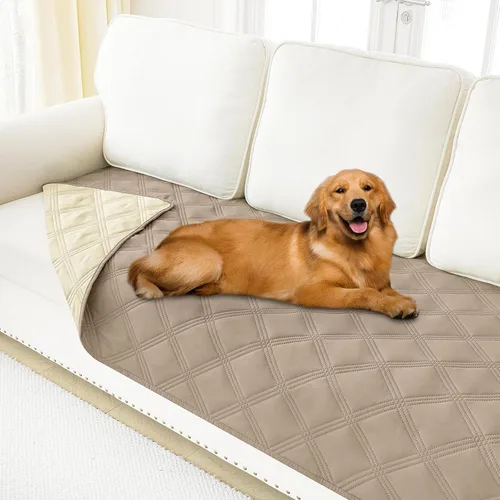Miniatura 23 de Smiry Funda Impermeable para Cama de Perro, Manta Suave Reversible para Mascotas, Lavable a Prueba de Fugas para Gatos y Perros, Funda para Sofá