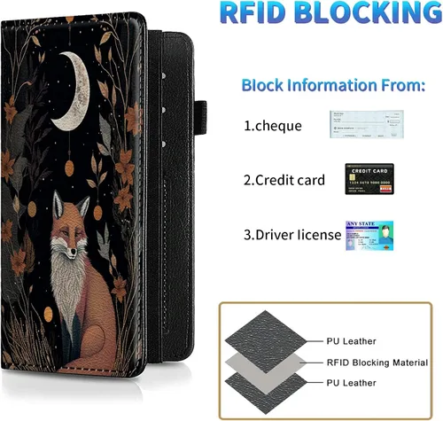 Miniatura 102 de Funda para chequera para hombres y mujeres, cartera de cuero RFID con ranuras para tarjetas de crédito, soporte de cheques duplicados personales