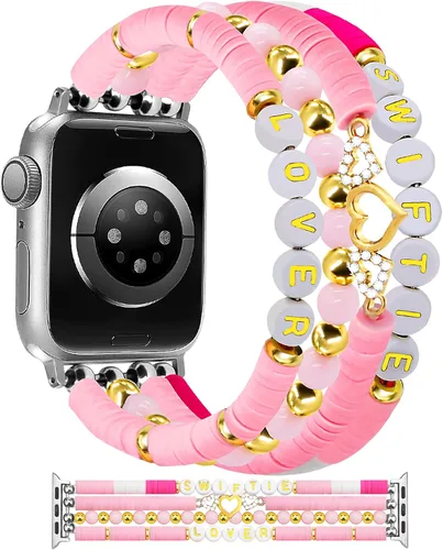 Miniatura 10 de JR.DM Correa de reloj de Halloween Compatible con Apple Watch de 38 mm, 40 mm, 41 mm, 44 mm, 42 mm, 45 mm, 46 mm, linda, preppy, hecha a mano