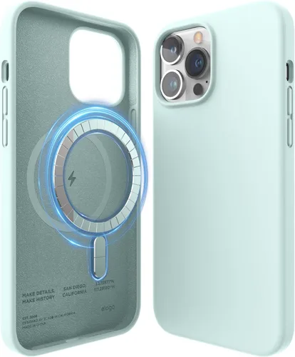 Miniatura 10 de elago Funda magnética de silicona compatible con MagSafe compatible con iPhone 13 Pro Max de 6.7 pulgadas, imanes integrados, funda protectora, Negro