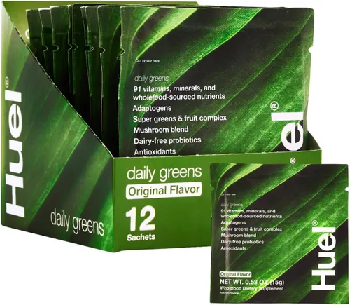 Miniatura 10 de Huel Daily Greens Lemon & Ginger Polvo de Superalimento Verde 91 Vitaminas, Minerales e Ingredientes de Origen Alimenticio Completo