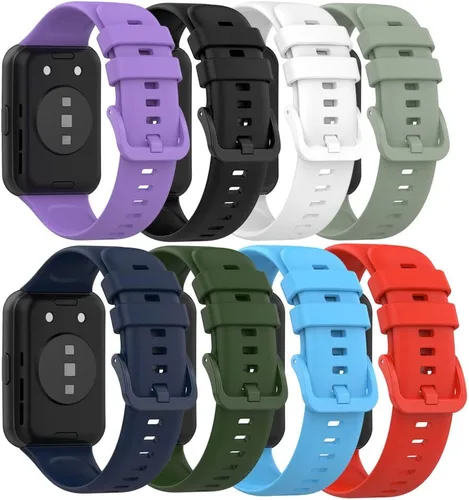 Miniatura 21 de Senter Correas de repuesto de goma suave de liberación rápida para Huawei Watch Fit 2 Smart Watch Blanco