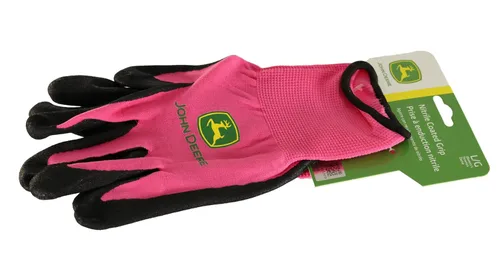 Miniatura 2 de John Deere JD00021 - Guantes de trabajo con palma de espuma de nitrilo para mujer, guantes ligeros con muñeca elástica, puño superior de banda