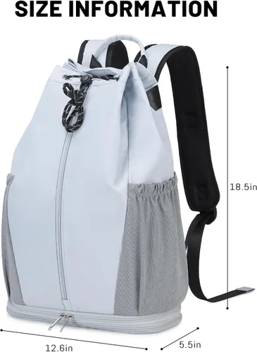 Miniatura 6 de mygreen Mochila con cordón para gimnasio con compartimento para zapatos