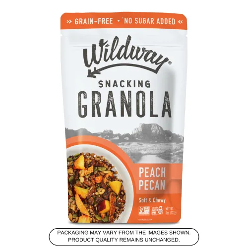 Miniatura 7 de Wildway Granola Keto Nuez de durazno Cereal certificado sin gluten, sin granos, vegano, bajo en carbohidratos Sin azúcar añadido Apto