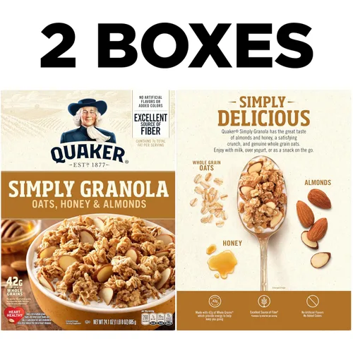 Miniatura 3 de Quaker Simply Granola Miel y Almendra, (paquete de 2)