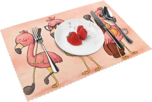 Miniatura 12 de Rectangular Placemats Set of 4, Heat Resistant Dream Printed Kitchen Dining Table Mats