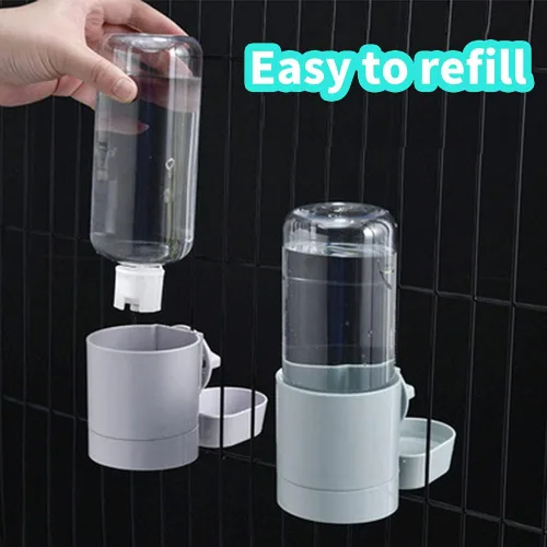 Miniatura 5 de Comedero de agua para conejos, sin fugas, 17 onzas, sin goteo, para conejillo de indias, hámster, chinchilla, hurón, animal pequeño Azul