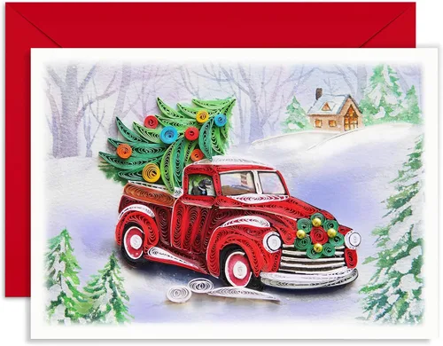Miniatura 13 de Tarjeta de Navidad con velas, tarjeta de felicitación de flores de Navidad, para mamá, papá, abuela, amigo, jefe, compañero de trabajo