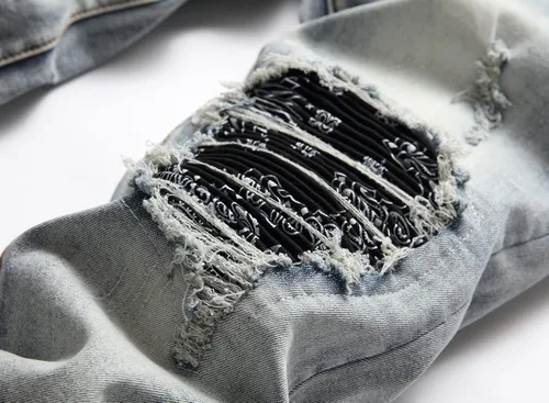 Miniatura 4 de OIIIO Jeans de ajuste regular y elásticos para hombre