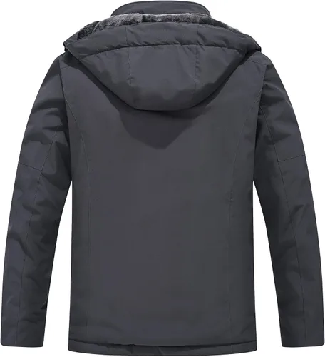 Miniatura 6 de Chaquetas de invierno para hombre, esquí, nieve, impermeable, forro polar, resistente al viento, 6 bolsillos