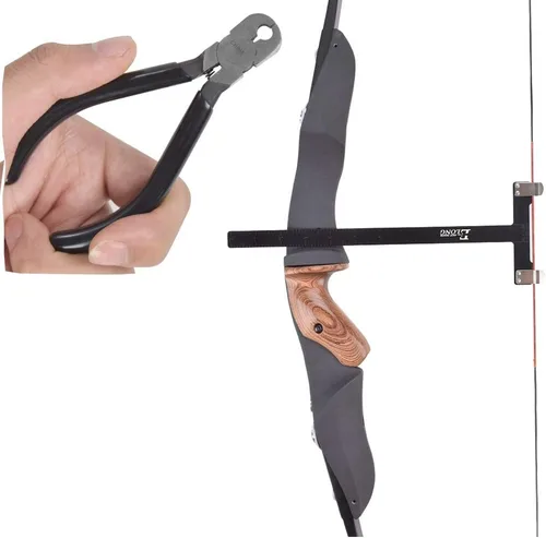 Miniatura 7 de Juego de alicates de cuerda, alicates y cuerdas en forma de T, regla cuadrada, alicates de hebilla de bloqueo, kit de torneado de arco recurvo