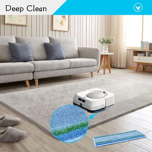 Miniatura 6 de Juego de 8 almohadillas húmedas M6 para iRobot Braava Jet m6 (6110) (6012) (6112) (6113) Robot Mop Ultimate, almohadillas húmedas de limpieza Azul-8