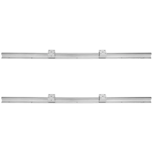 Miniatura 11 de VEVOR - Kit de 2 rieles guía de deslizamiento lineal SBR20, 31.5 pulg./800 mm, 4 bloques de deslizamiento SBR20UU y rodamientos para máquinas