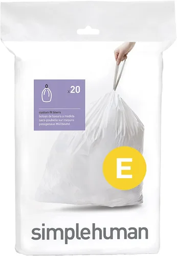 Miniatura 17 de simplehuman Forro para bote de basura de ajuste personalizado, 45 litros/12 galones, 20 unidades (paquete de 2)