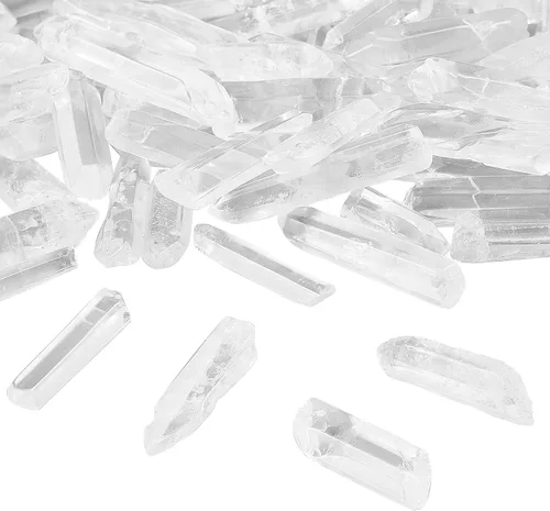 Miniatura 6 de OLYCRAFT 18 Piezas Puntas de Cristal de Cuarzo Natural 6 Colores Puntas de Cristal de Cuarzo Agujero de 1mm Cuentas de Cristales de Cuarzo Natural