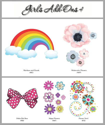 Miniatura 7 de Calcomanía de pared con nombre y inicial para niñas, decoración de pared, personalizada, decoración, guardería, dormitorio, además de calcomanía
