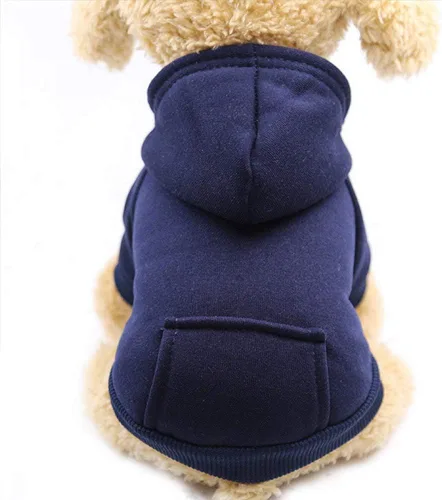Miniatura 14 de Jecikelon Sudadera con capucha para perro de invierno con bolsillos, ropa cálida para perros pequeños, abrigo de chihuahua, ropa de cachorro y gato